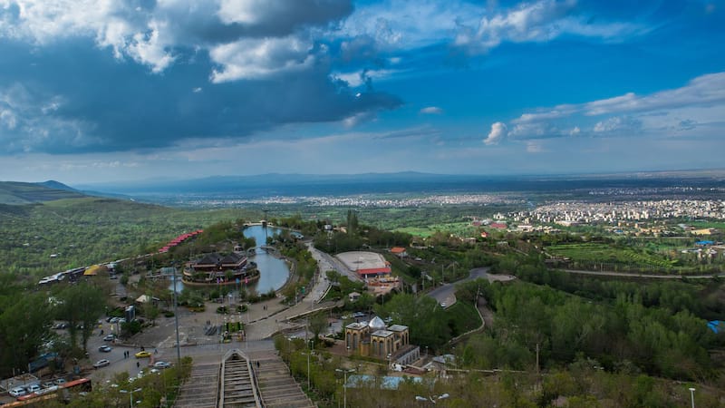 Abbas Abad Garden In Top of Hill With Nice View to Hamedan